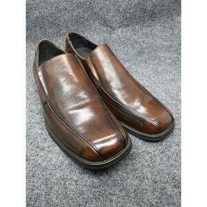 Aldo Loafer Men's Leather Slip On Brown Dress Shoes Size 43 (10-11) VGC